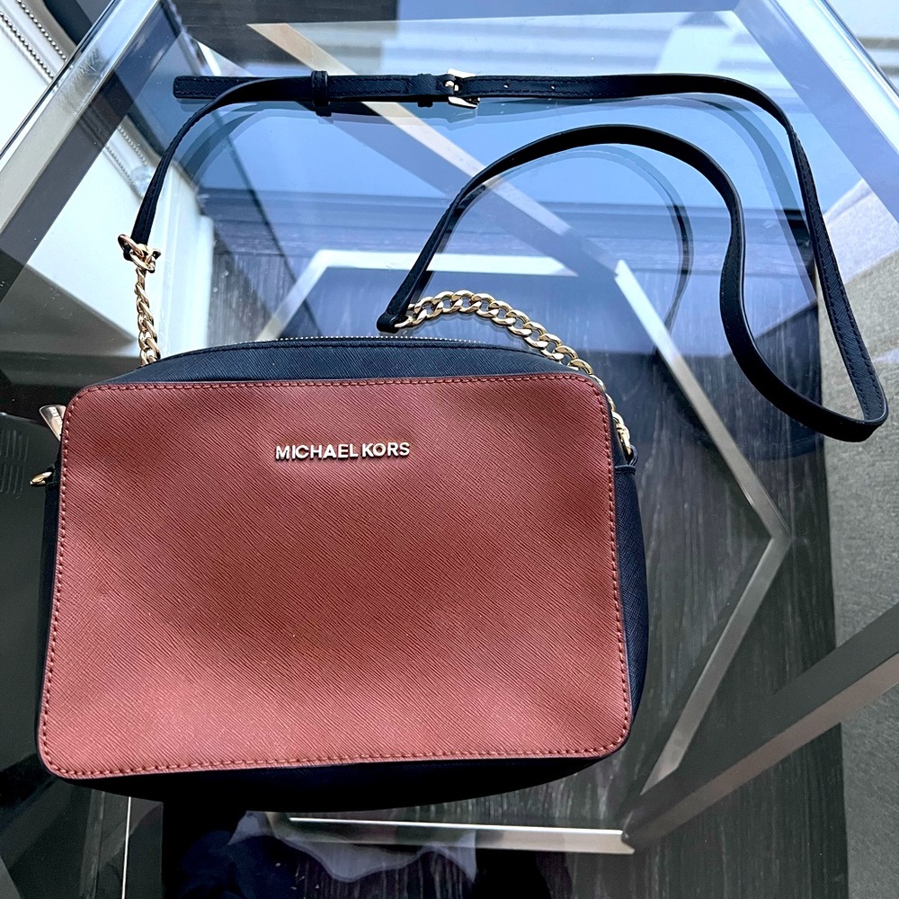 New Michael Kors Tan Brown Purse Crossbody Bag Purse